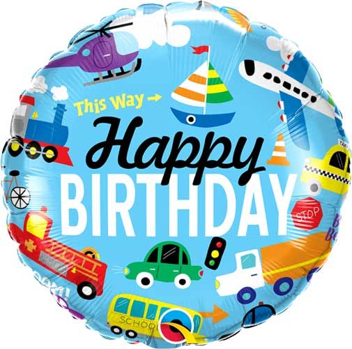 Mylar Helium Balloon - Happy Birthday