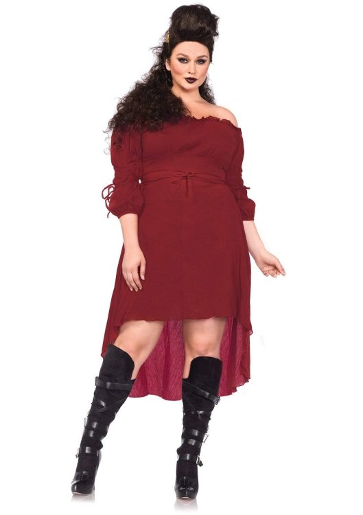 Peasant Dress Rust 1X/2X