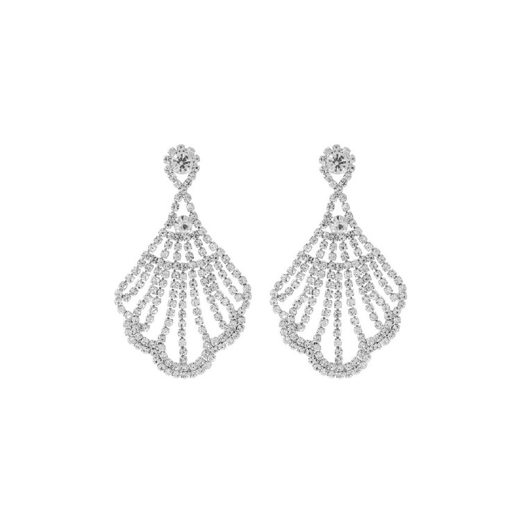 Earring Chandelier Fan Gold