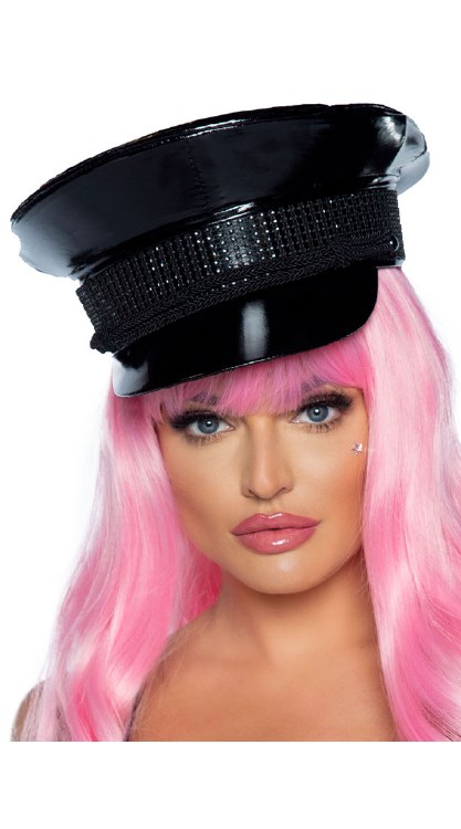 Hat Military Black Vinyl