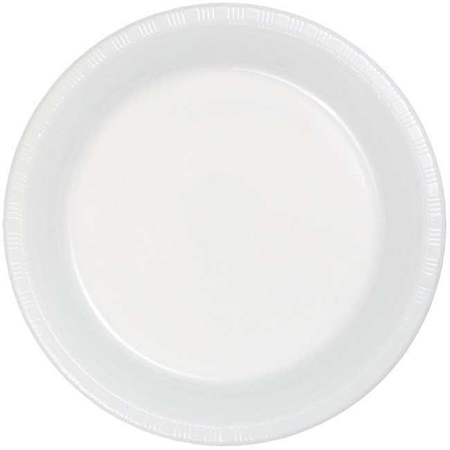 White 10" Pl Plates
