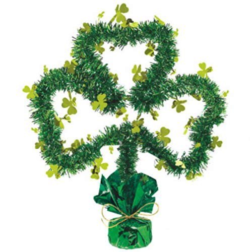 Shamrock Tinsel Shape Centerpiece