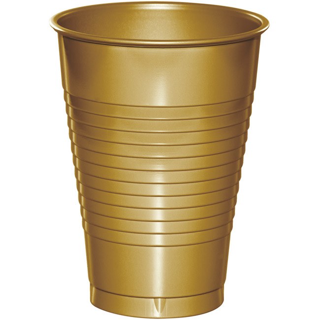 Glittering Gold 16oz Pl Cups