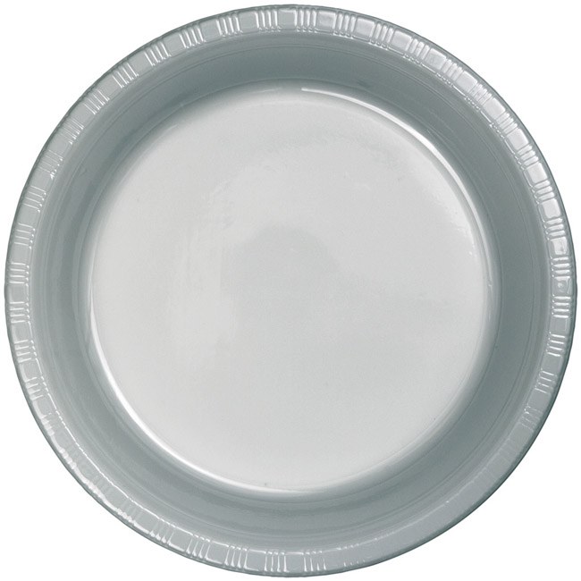 Shimmering Silver 7" Pl Plates
