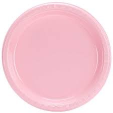Classic Pink 7in Plastic Plate 20ct