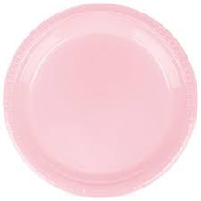 Classic Pink 9in Plastic Plate 20ct