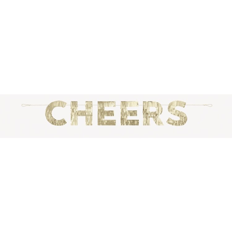 Cheers Fringe Banner Gold