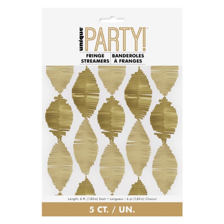 Fringe Crepe Gold 6ft 5pk