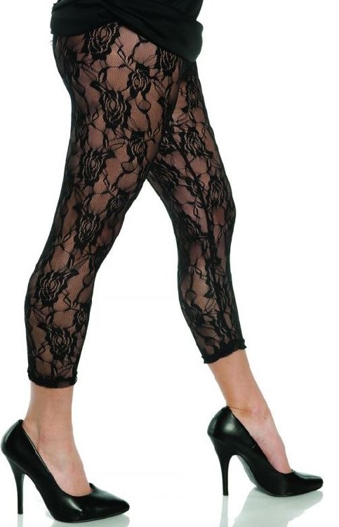 Black Lace Leggings Adult XL - Champion Party Supply