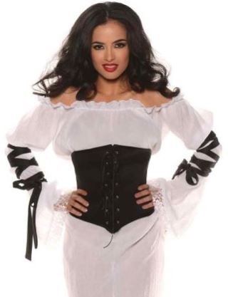 Black Lace Up Waist Cincher