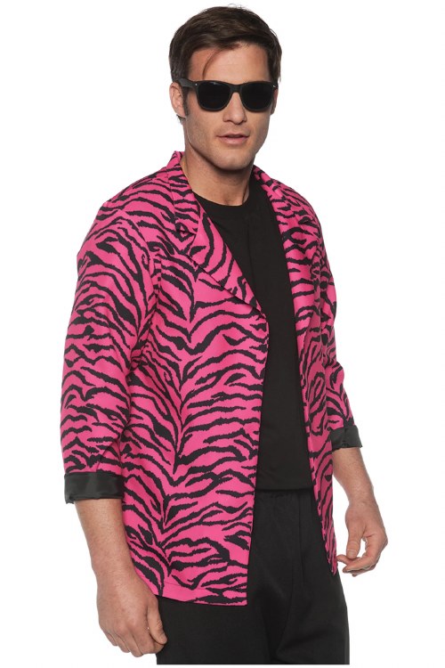 80's Pinkk Zebra Jacket Adult XXL
