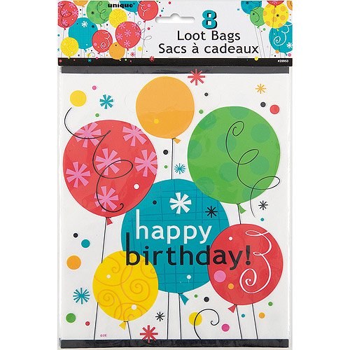 Breezy Birthday Loot Bags ~ 8 Count