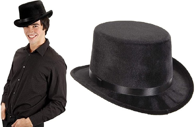 Hat Top Black Velvet Dlx