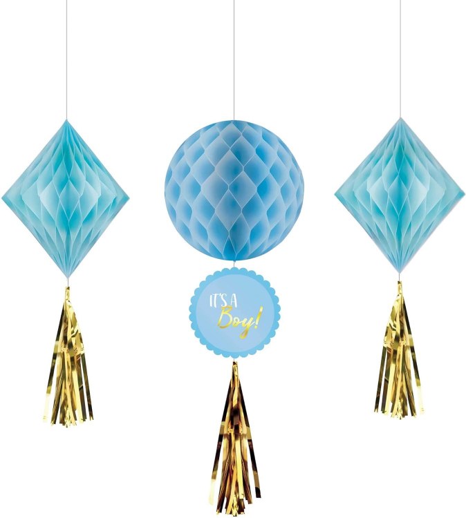 Its A Boy Honeycomb Decor