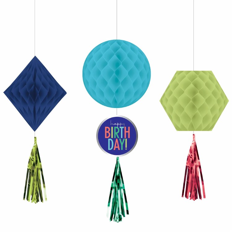 Modern Birthday Honeycomb Decor