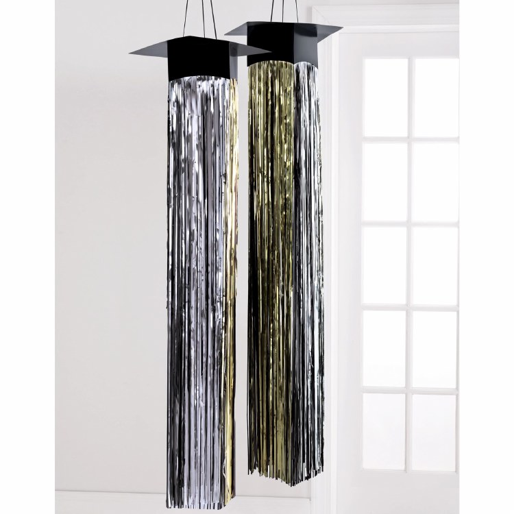 Grad Cap Hanging Foil Deco 2ct