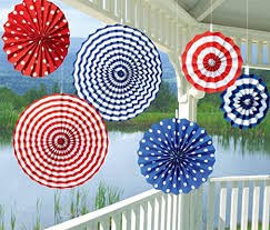 Paper Fan Decor Patriotic