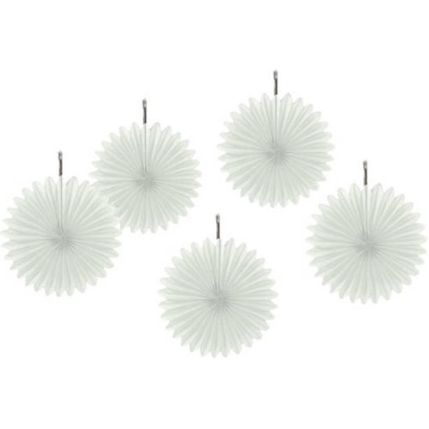 Fan Decor Mini White 5pc