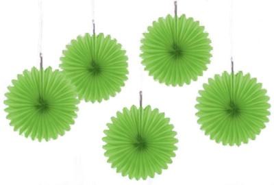 Fan Decor Mini Green 5pc