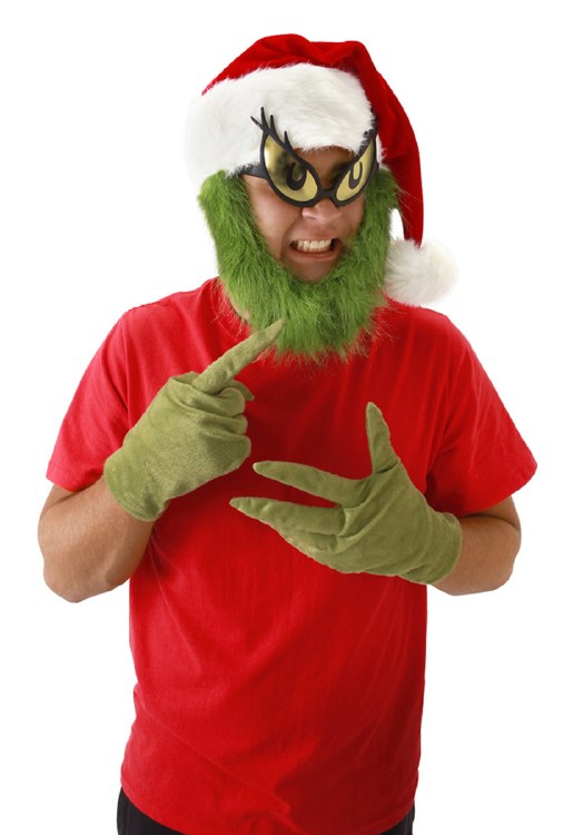Grinch Hat w/Attached Beard