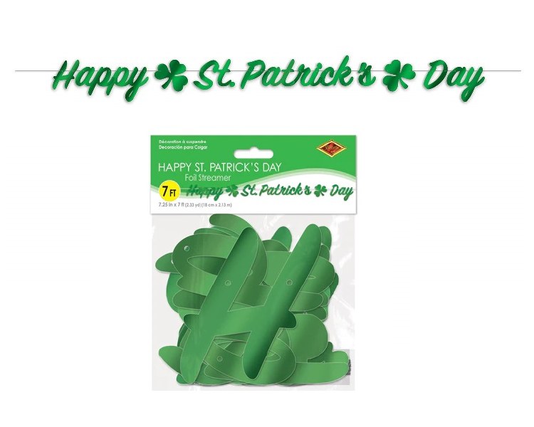 Happy St. Patrick's Day 7ft. Foil Banner