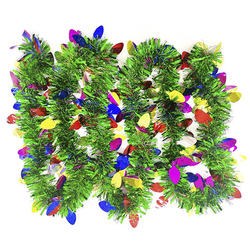 12' Christmas Light Tinsel Garland