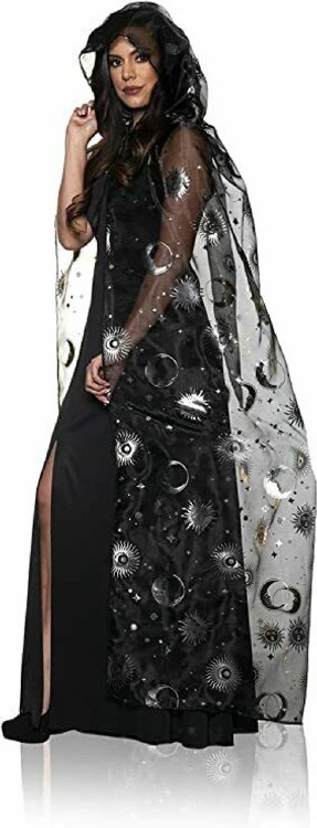 Celestial Cape Black &amp; Silver