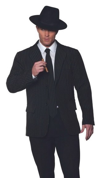 Gangster Jacket &amp; Tie Adult OS