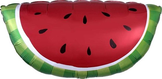 Summer, Watermelon Shape • Jumbo 32" Mylar Helium Balloon
