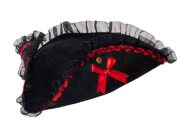 Pirate Hat Lace Red/Black