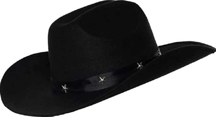 Cowboy Hat Black with Studs