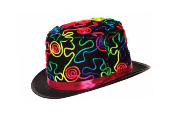 Hat Psychedelic Blk Light