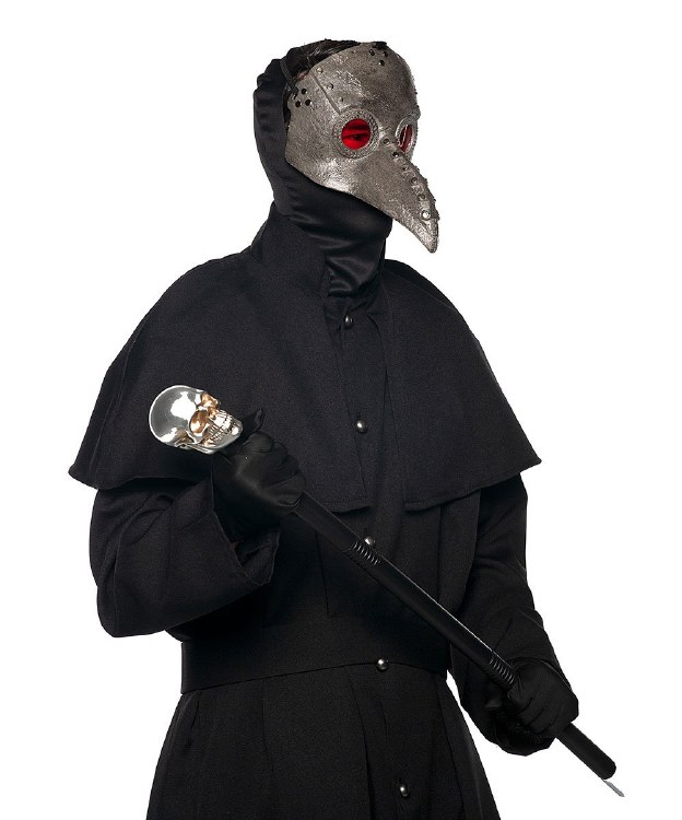 Mask Plague Doctor Silver - Champion Party Supply