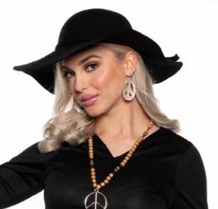 70s Bohemian Hat Black