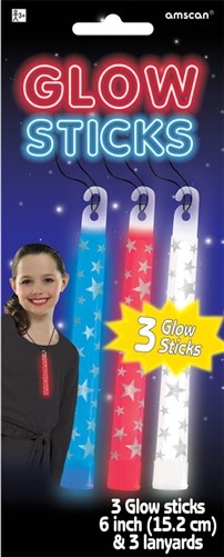 Glow Sticks Patriotic Stars