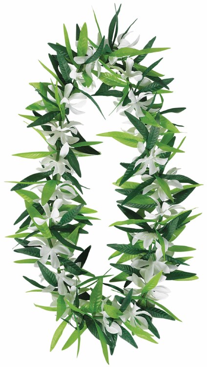 Lei Green Leaf w/ Flowers