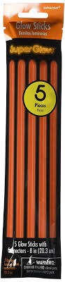 Glow Sticks 5ct. Orange