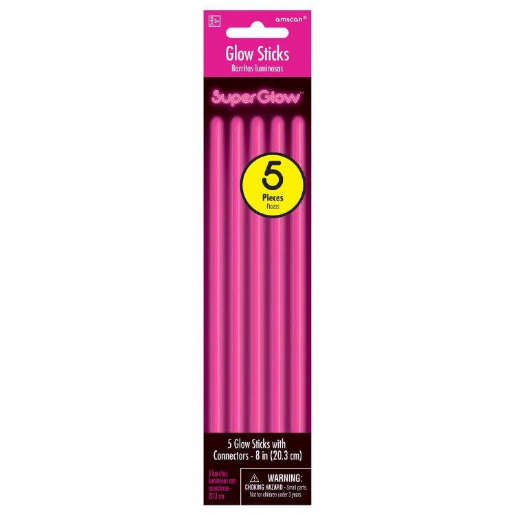 Glow Sticks 5ct Pink