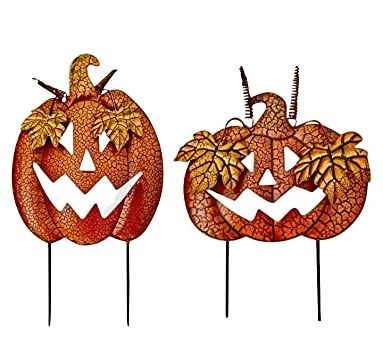 Jack-O-Lantern Metal Yard Stake • SOLD INDIVIDUALLY