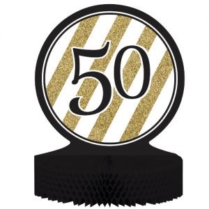 Black &amp; Gold 50 Centerpiece