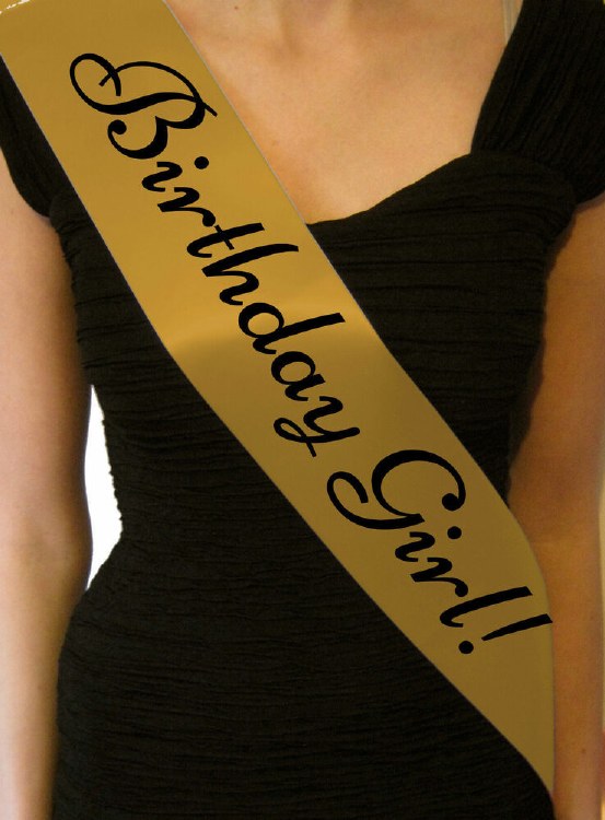 Sash Birthday Girl Gold
