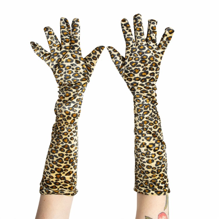 Gloves Leopard Print Long