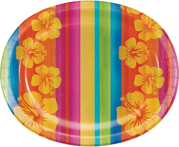 Sunset Stripes Oval Platter