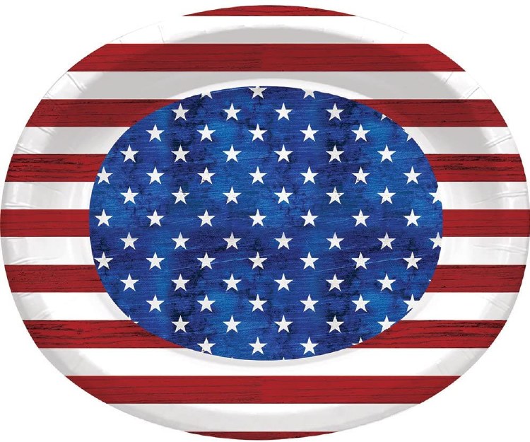 Patriotism Oval Plates 8ct