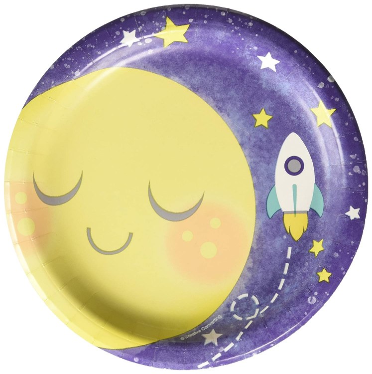 To the Moon 7in Plates 8ct