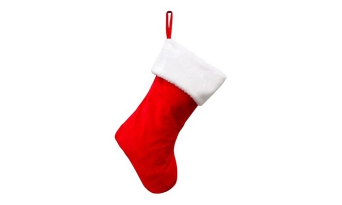 Stocking Plush Red 21in