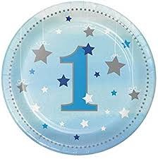 One Little Star Boy 7in Plates 8ct
