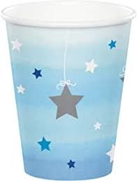 One Little Star Boy 9oz Cups 8ct