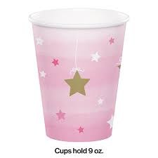 One Little Star Girl 9oz Cup 8ct