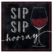 Sip Sip Hooray Wine Beverage Napkins